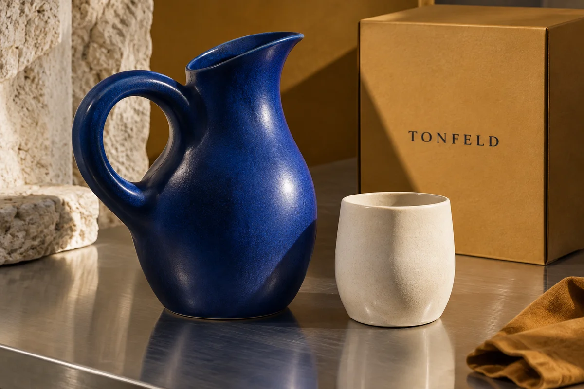 TONFELD: Detailmotiv mit Schwerpunkt auf Material und Produktgestaltung